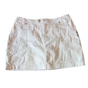 Y2K 90s Butterfly White Cotton Skort Mini Skirt with Built-in Shorts 8